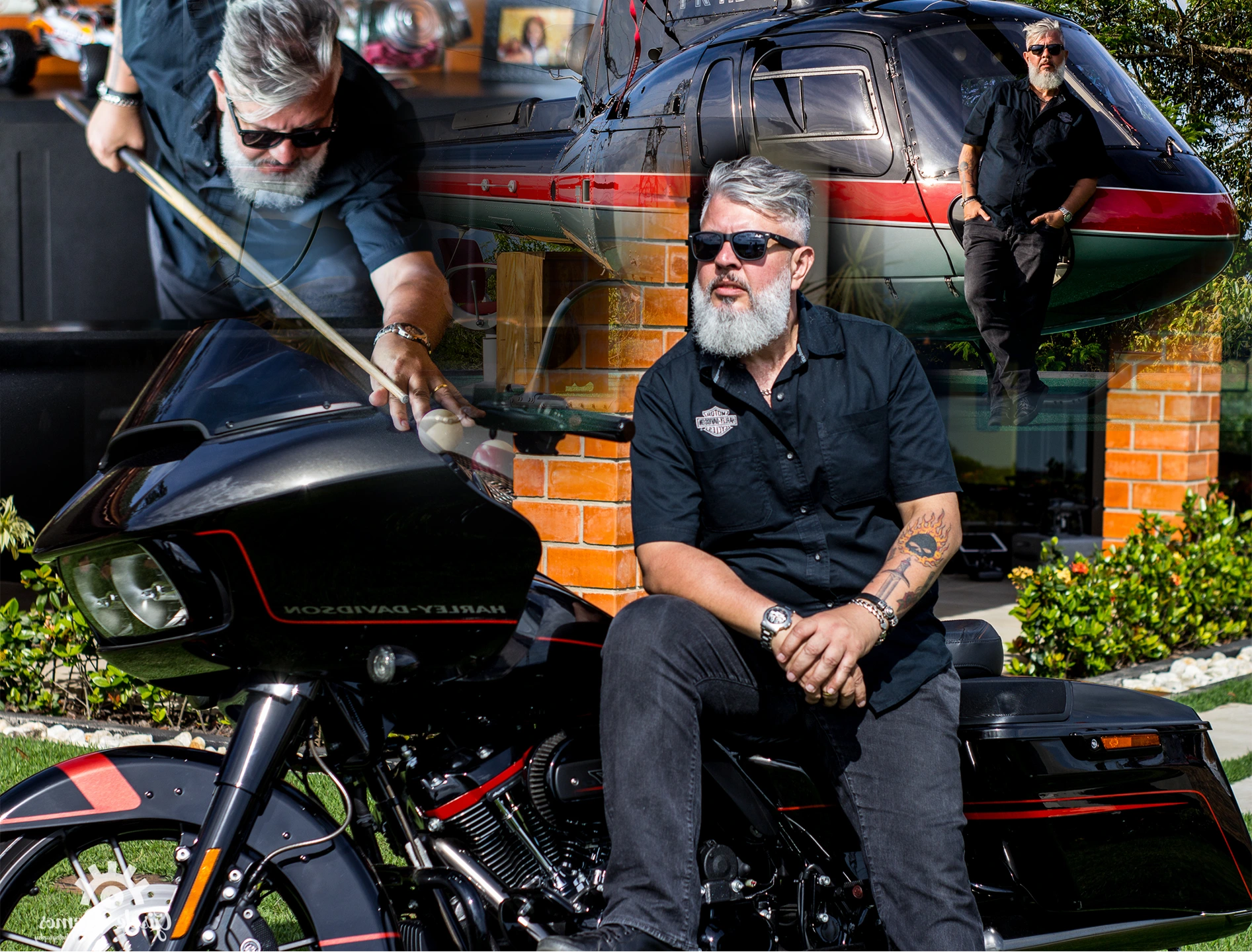 Harley Davidson e Barbearia